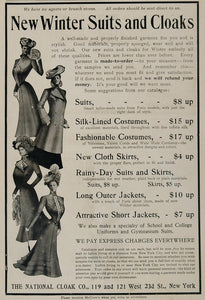 1901 Vintage Ad National Cloak Company Women's Suits - ORIGINAL ADVERTISING OLD3