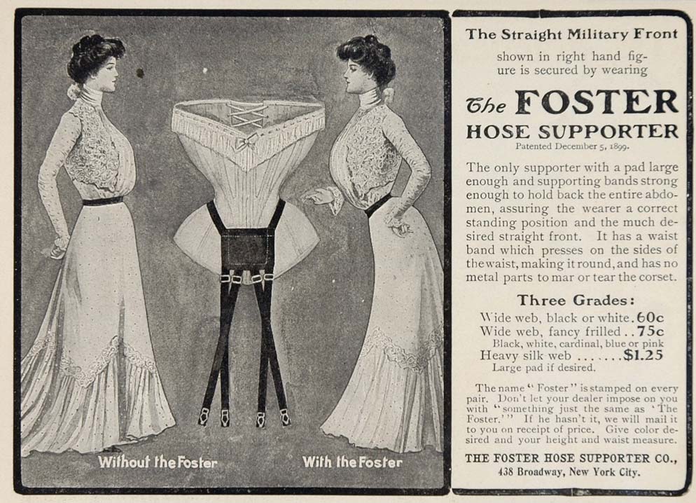 1902 Vintage Print Ad Foster Hose Supporter Garter Belt - ORIGINAL OLD Period Paper Historic Art LLC 1902 Vintage Print Ad Foster Hose Supporter Garter Belt - ORIGINAL OLD Period Paper Historic Art LLC
