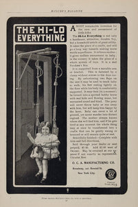 1903 Vintage Print Ad Baby Swing Toy Hi-Lo Everything - ORIGINAL OLD3