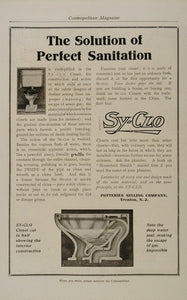 1906 ORIGINAL Vintage Ad Sy-Clo Toilet Water Closet WC - ORIGINAL OLD3