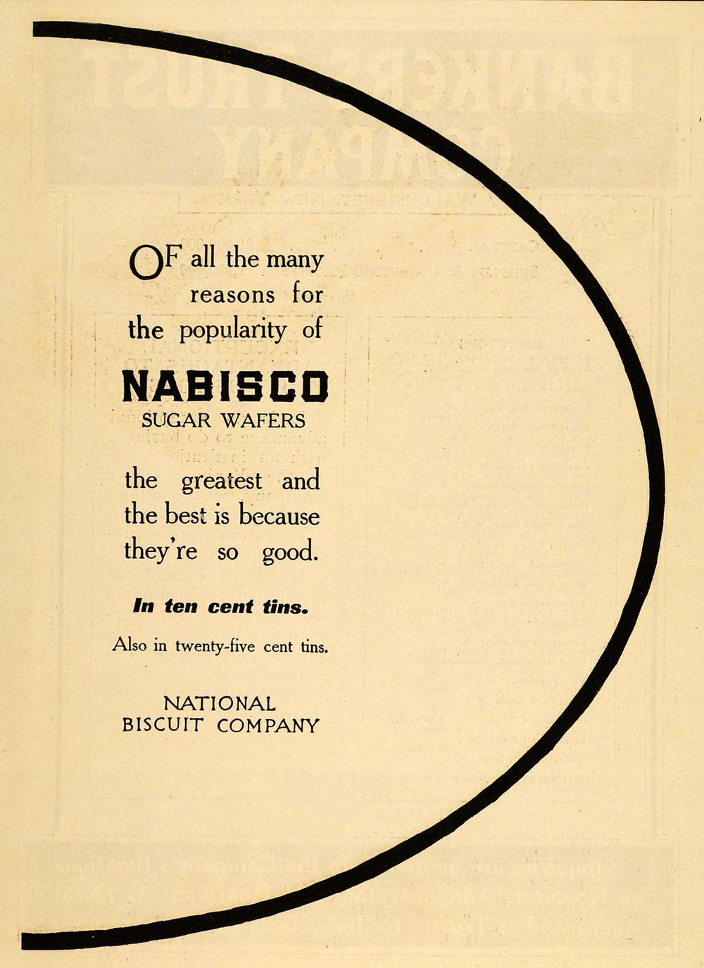 1908 Vintage Ad Nabisco Sugar Wafers National Biscuit - ORIGINAL OLD4A
