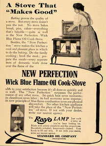 1908 Vintage Ad New Perfection Oil Cook Stove Rayo Lamp - ORIGINAL OLD4A