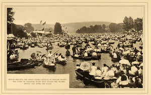 1902 Vintage Print Henley Regatta Pleasure Boats Thames ORIGINAL HISTORIC OLD4A