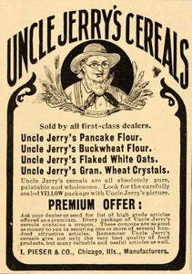 1901 Vintage Ad Uncle Jerry's Cereals I. Pieser Antique - ORIGINAL OLD4A