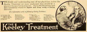 1916 Vintage Ad Keeley Treatment Institute Drug Alcohol - ORIGINAL OLD4A