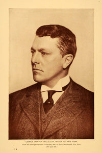 1905 George Brinton McClellan Mayor NYC Portrait Print ORIGINAL HISTORIC OLD4A