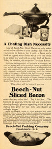 1905 Vintage Ad Beech-Nut Sliced Bacon Jar Chafing Dish - ORIGINAL OLD4A
