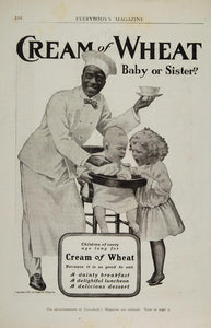 1909 Ad Cream of Wheat Chef Rastus Baby Highchair Girl - ORIGINAL OLD4