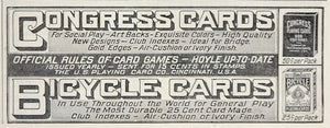 1912 Ad Hoyle Congress Bicycle Playing Cards Card Pack - ORIGINAL OLD4
