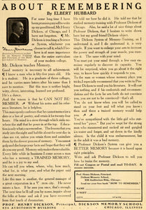 1910 Vintage Ad Dickson Memory School Quackery Hubbard - ORIGINAL OLD5