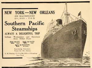 1910 Ad Southern Pacific Steamships Cruises Momus Ship - ORIGINAL OLD5