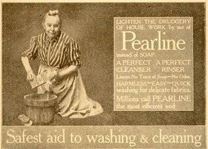 1905 Vintage Ad Pearline Household Soap Scrubwoman - ORIGINAL ADVERTISING OLD5