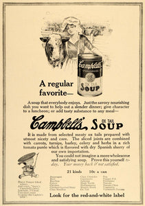1913 Vintage Ad Campbells's Ox Tail Condensed Soup Kid - ORIGINAL OLD5