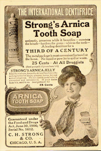 1907 Ad Arnica Tooth Soap Toothpaste Dental Dentifrice - ORIGINAL OLD6