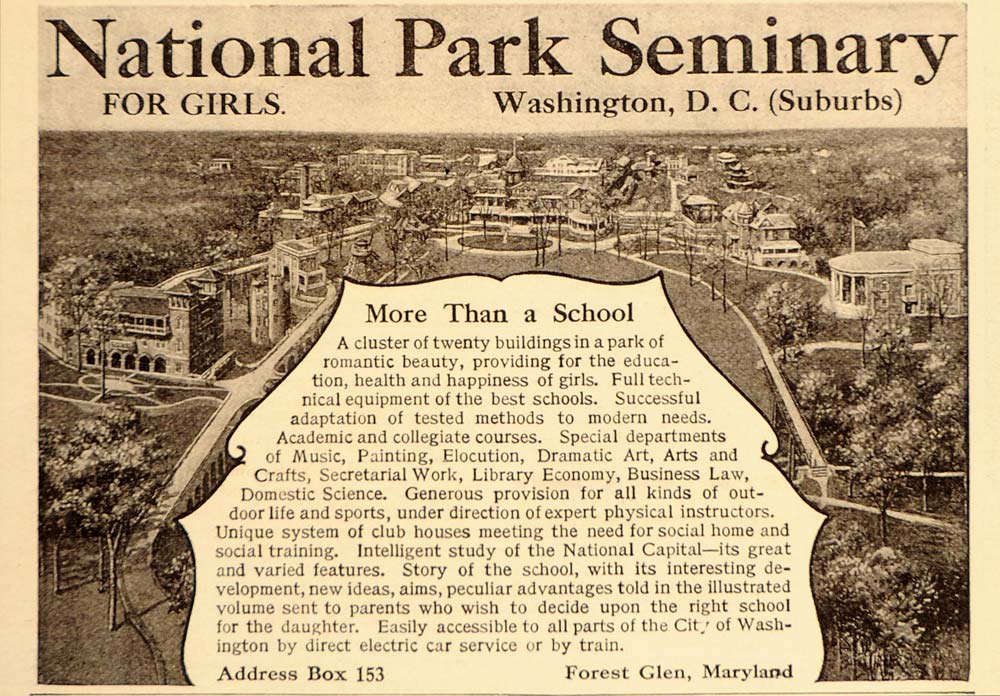 1911 Ad National Park Seminary Girls School Washington - ORIGINAL OLD6
