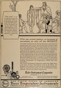 1927 Vintage Ad Tycos Taylor Temperature Instruments - ORIGINAL ADVERTISING OLD7