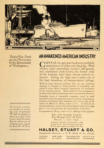 1920 Vintage Ad Halsey Stuart Steamship Shipping Bonds - ORIGINAL OLD7