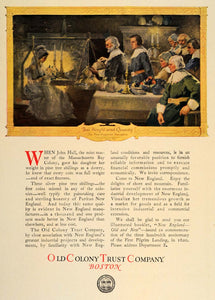 1920 Vintage Ad Old Colony Trust Co. John Hull Puritan - ORIGINAL OLD7
