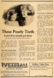 1920 Vintage Ad Pepsodent Toothpaste Dentifrice Teeth - ORIGINAL OLD7