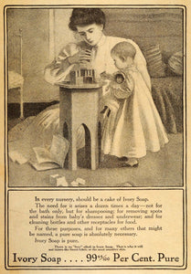 1911 Vintage Ad Ivory Soap Child Girl Toddler Mother - ORIGINAL ADVERTISING OLD8