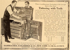 1911 Vintage Ad Hammacher Schlemmer Tool Cabinet Bench - ORIGINAL OLD8