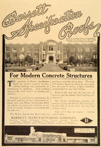 1911 Vintage Ad Barrett Roofs Doubleday Page Building - ORIGINAL OLD8