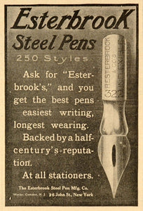 1911 Original Vintage Ad Esterbrook Steel Fountain Pen - ORIGINAL OLD8