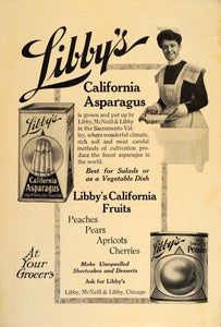 1911 Vintage Ad Libbys Canned California Asparagus Maid - ORIGINAL OLD8