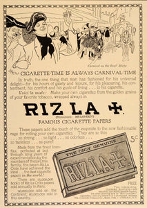 1914 Ad Riz LaCroix Cigarette Paper Carnival Boul Miche - ORIGINAL OLD9