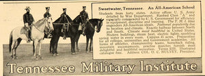 1914 Ad Tennessee Military Institute TMI Sweetwater American Training OLD9