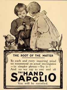 1909 Vintage Ad Hand Sapolio Soap Children Boy Girl - ORIGINAL ADVERTISING OLD9