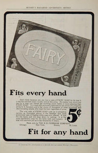 1901 Ad Fairy Bath Soap Oval Box N. K. Fairbank Company - ORIGINAL OLD