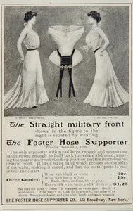 1901 Ad Foster Hose Supporter Women Garter Belt UNUSUAL - ORIGINAL OLD