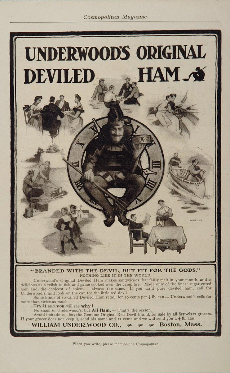 1906 Ad Underwood Deviled Ham Red Devil Brand Icon - ORIGINAL ADVERTIS ...