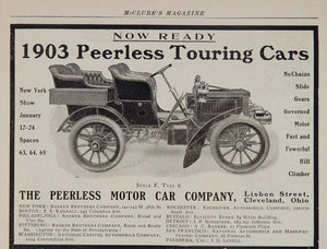 1903 Ad Vintage Peerless Touring Car Style F Type 6 - ORIGINAL ADVERTISING OLD