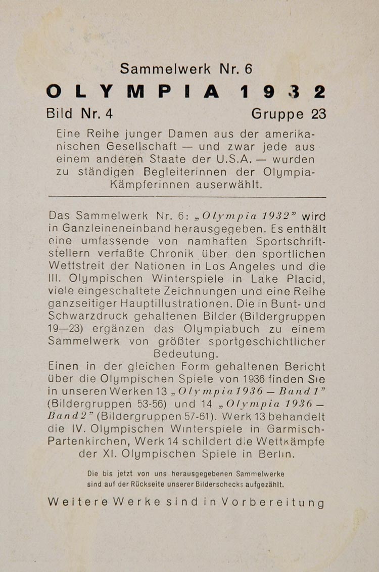 1932 Summer Olympics Women Olympic Flag 5 Rings Print - ORIGINAL