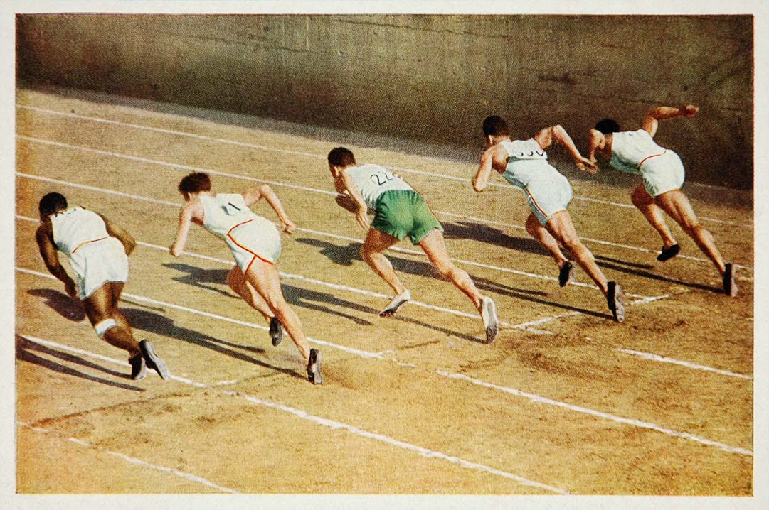1932 Summer Olympics 100 Metres Race Eddie Tolan Print - ORIGINAL