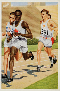 1932 Summer Olympics Phil Edwards 800 Meter Race Print - ORIGINAL