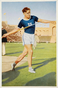1932 Summer Olympics Matti Jarvinen Javelin Throw Print - ORIGINAL