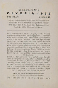 1932 Summer Olympics 3000 Meter Steeplechase Race Print - ORIGINAL
