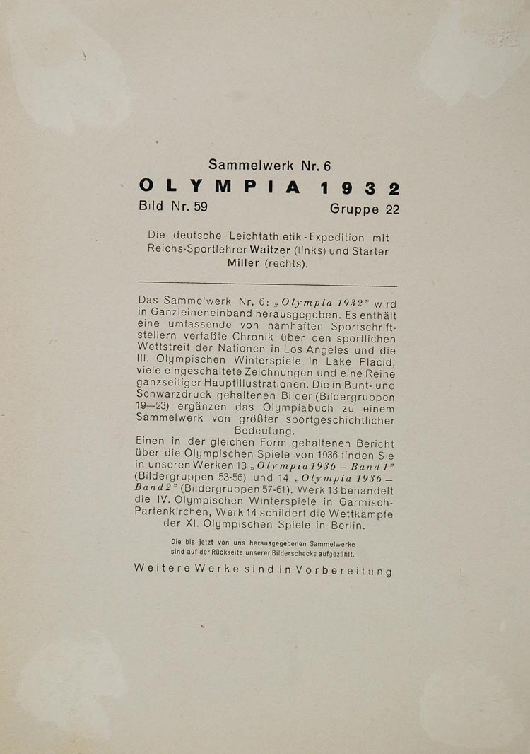 1932 Summer Olympics Games German Team Athletes Print ORIGINAL HISTORIC IMAGE