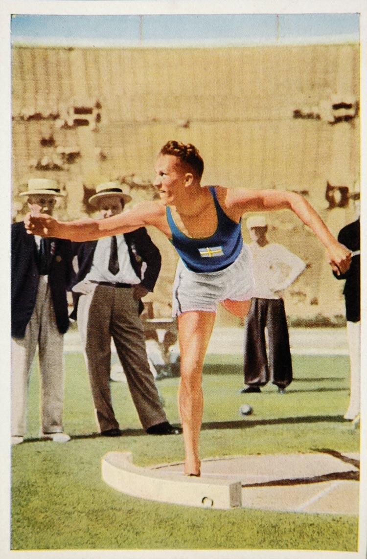 1932 Summer Olympics Akilles Jarvinen Shot Put Print - ORIGINAL