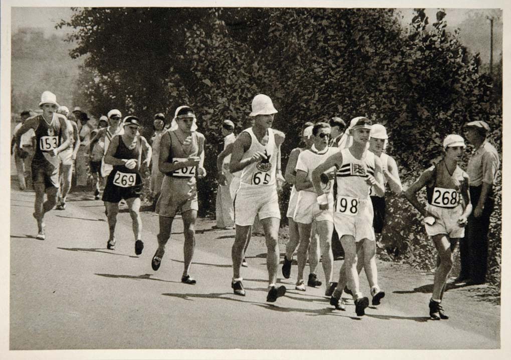 1932 Print Summer Olympics Thomas Green Athlete 50 km Walk Race Gold Medal