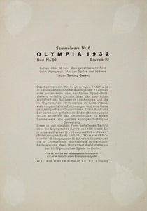 1932 Print Summer Olympics Thomas Green Athlete 50 km Walk Race Gold Medal