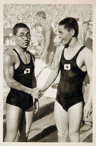 1932 Summer Olympics Kusuo Kitamura Shozo Makino Print ORIGINAL HISTORIC IMAGE