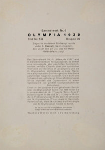 1932 Summer Olympics Johan Oxenstierna Pentathlon Print - ORIGINAL