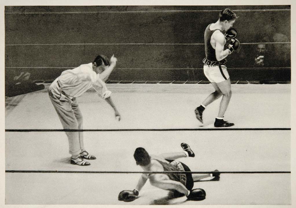 1932 Summer Olympics Bruno Valfrid Ahlberg Boxing Print ORIGINAL HISTORIC IMAGE