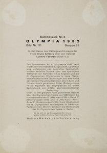 1932 Summer Olympics Bruno Valfrid Ahlberg Boxing Print ORIGINAL HISTORIC IMAGE