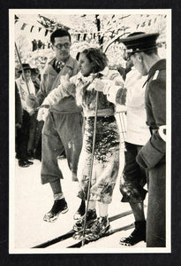 1936 Winter Olympics Margot Moles de Pina Skier Print ORIGINAL HISTORIC IMAGE