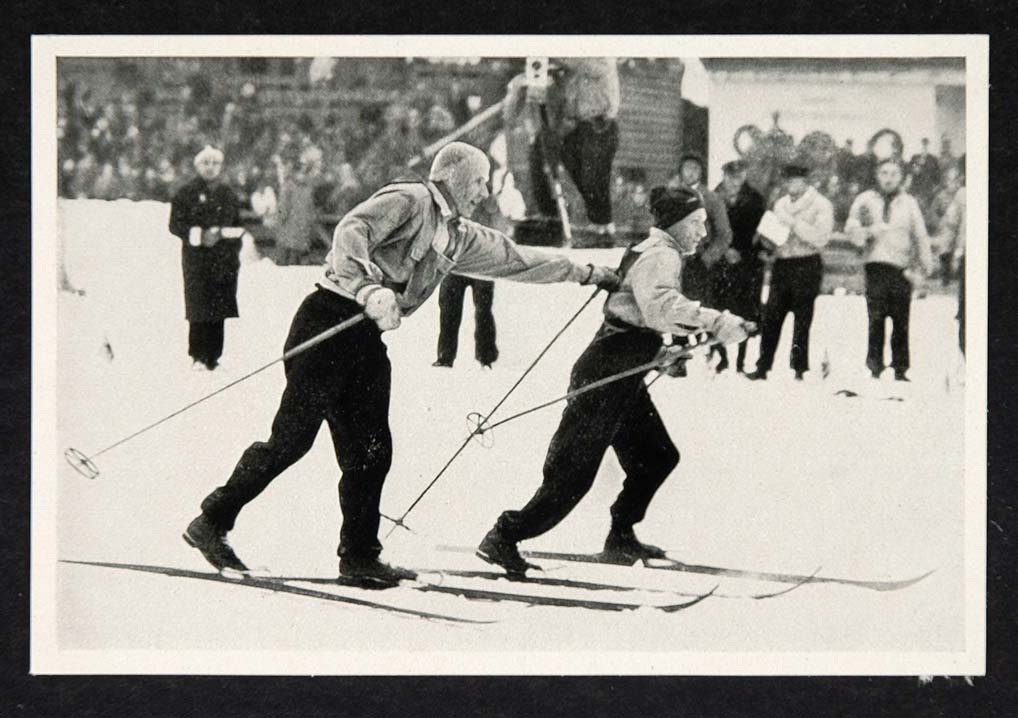 1936 Winter Olympics Finland Nurmela Karppinen Print - ORIGINAL HISTORIC IMAGE